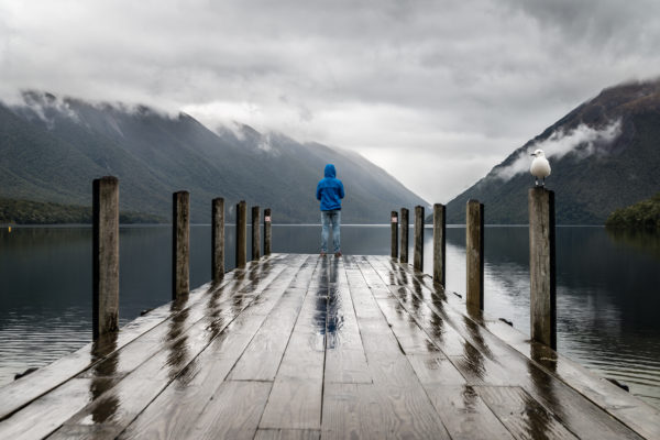 Picture of a person on a dock